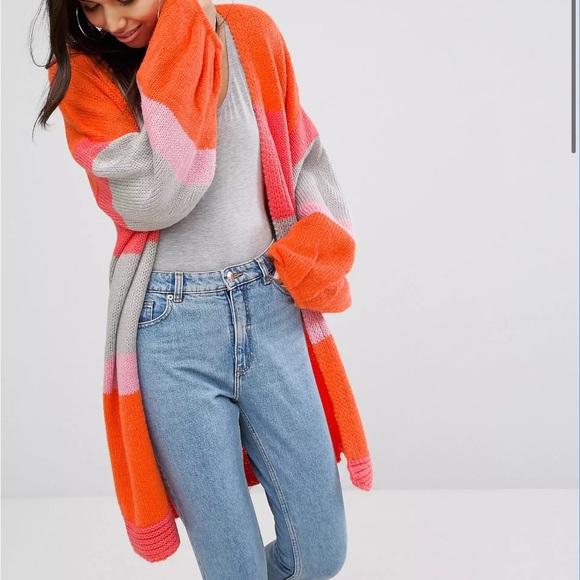ASOS | colorblock cardigan 🧡💕 - Picture 4 of 4